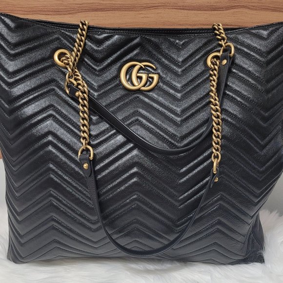 GUCCI MARMONT CHAIN TOTE BAG - Picture 1 of 12